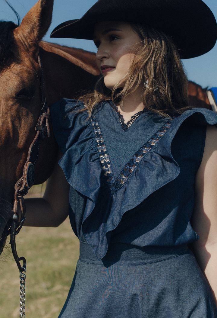 Valentina Denim Blouse