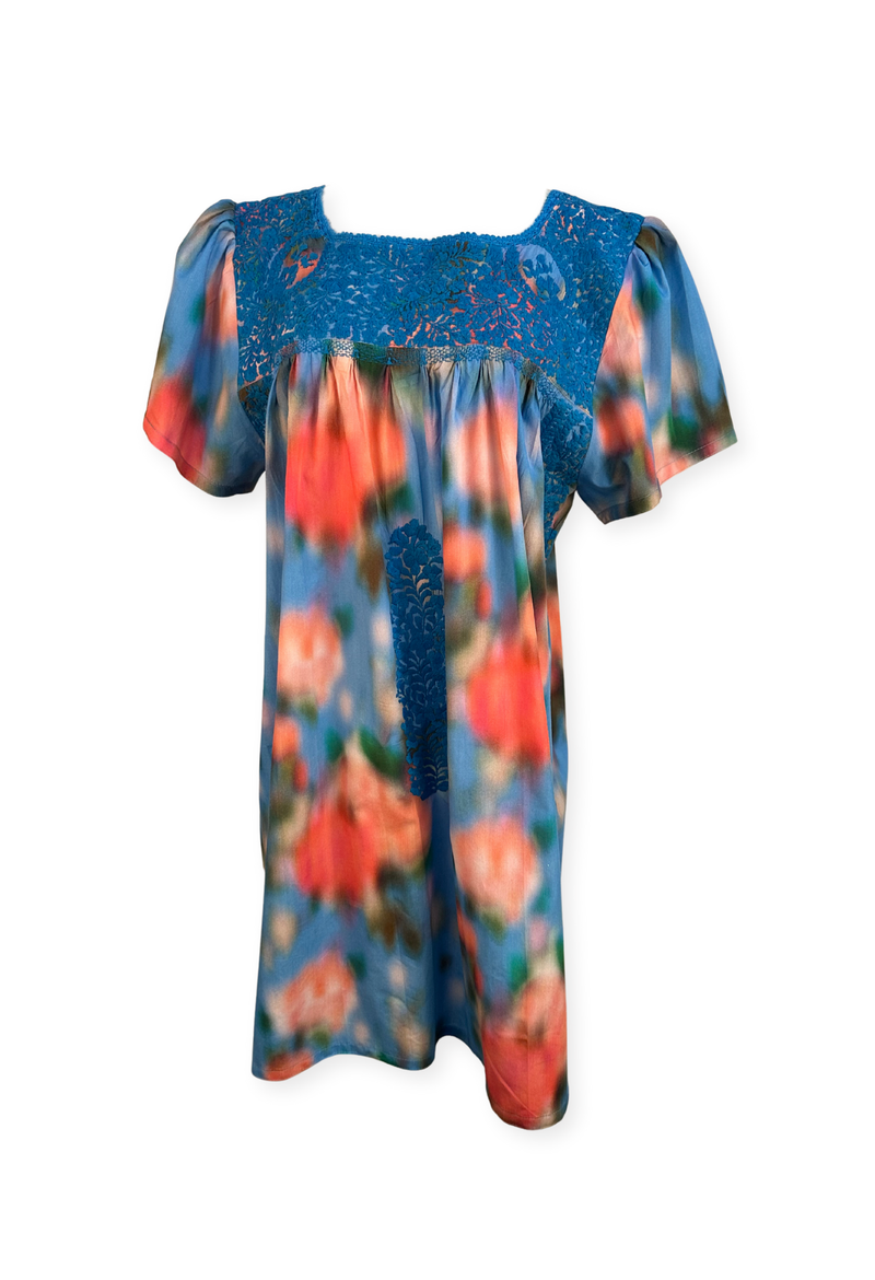 Liliana Blue Tie Dye Short Dress