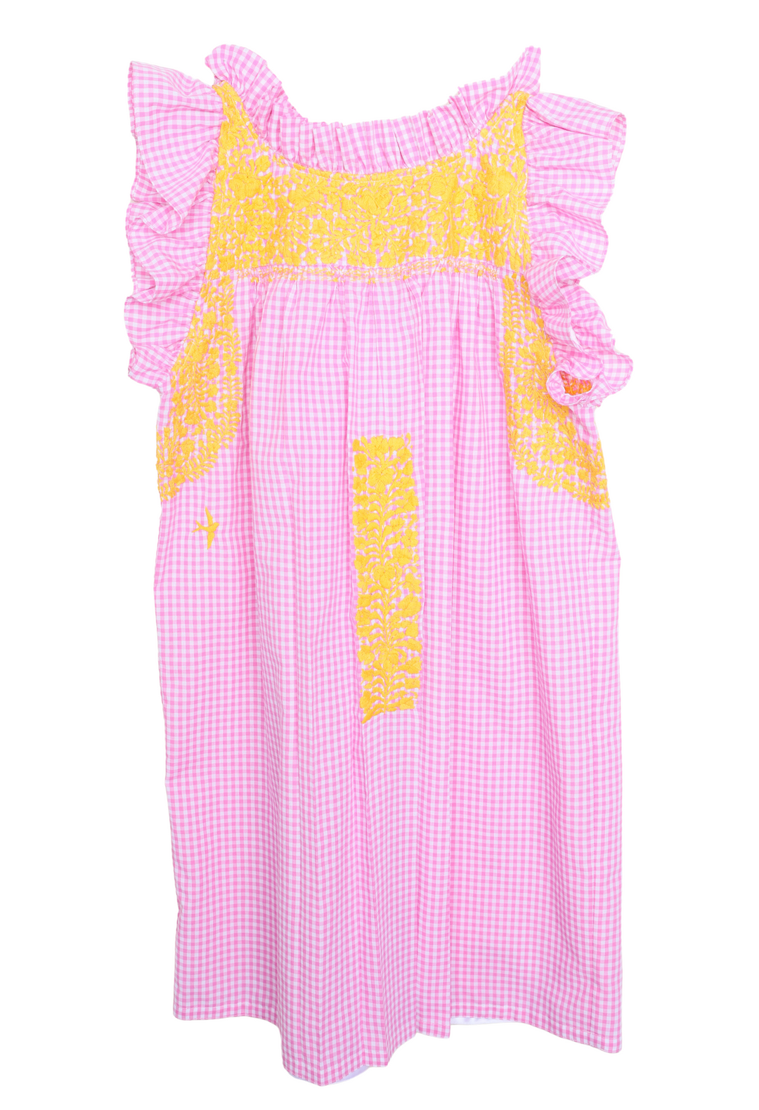 Olivia Gingham Rosa y Naranja