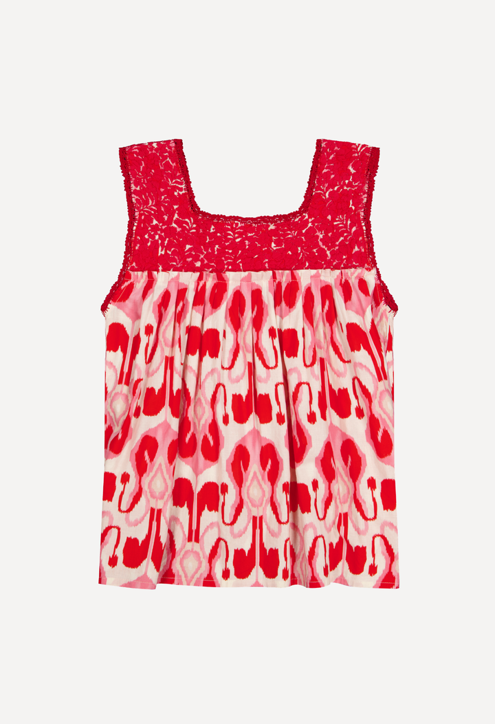 Dalia Blouse Blouse Dalia Red Fiesta Print Blouse Dalia Red Fiesta Print Blouse