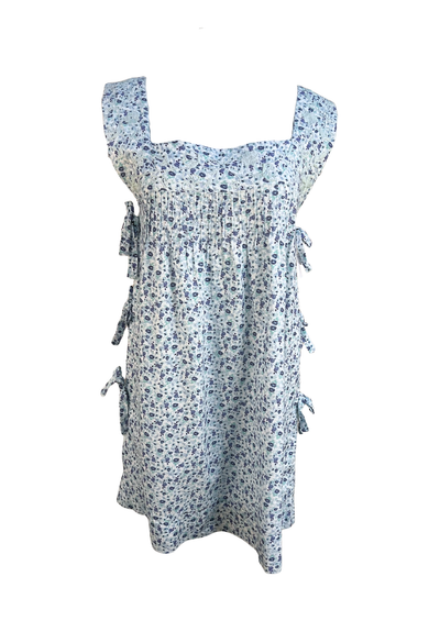 Mia Blue Floral Short Dress