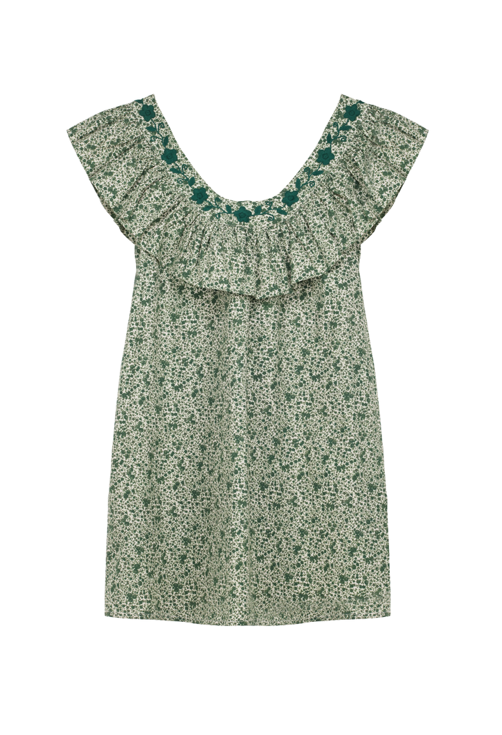 Andrea Flores Verdes Short Dress