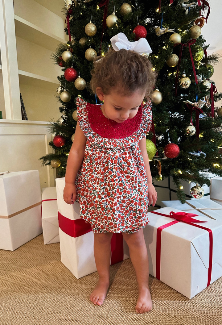 Olivia Red Floral Bubble