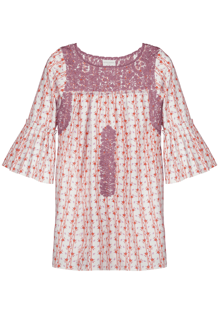 Leona Red Floral Short Dress