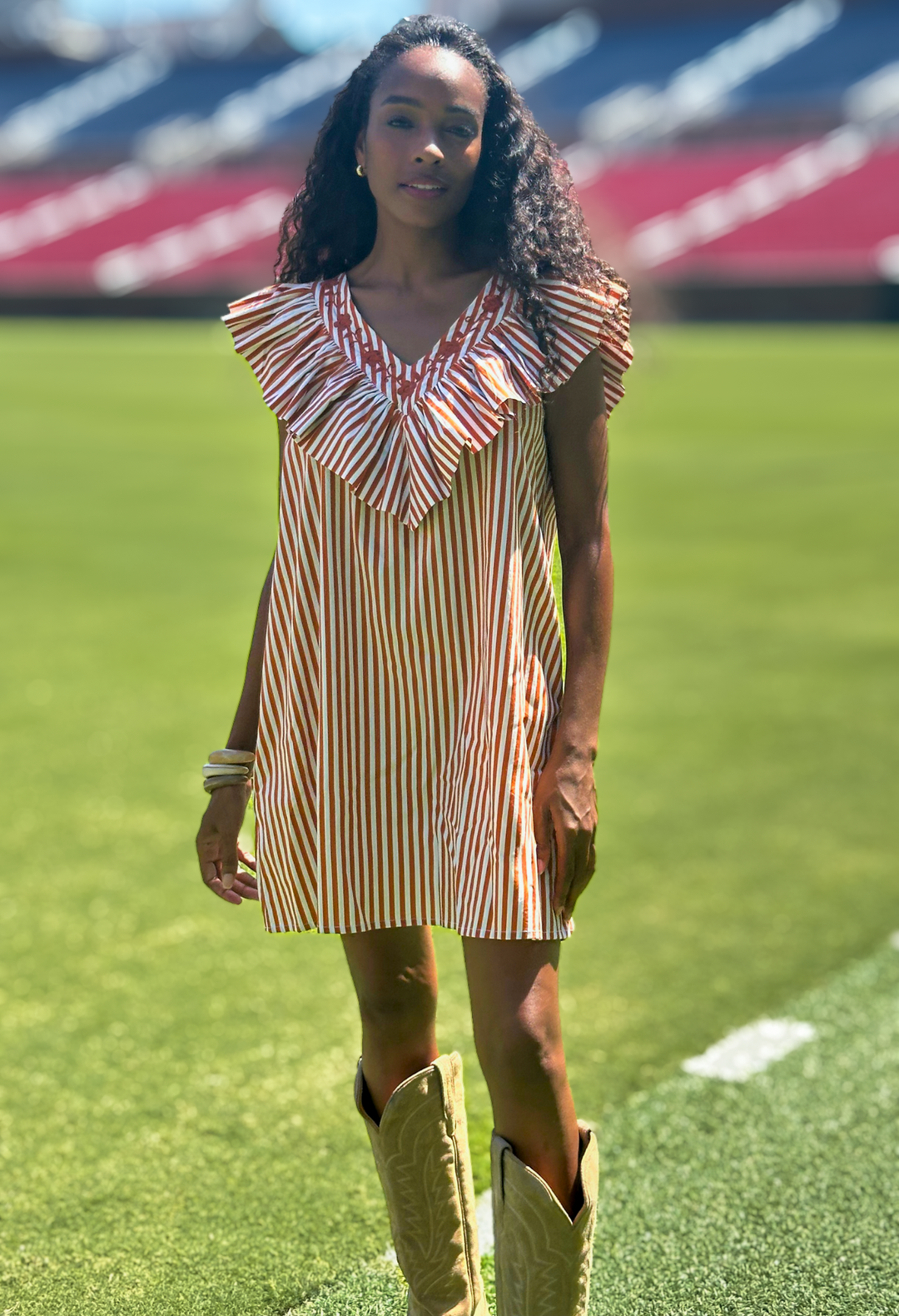 Andrea Burnt Orange Short Dress – Mi Golondrina