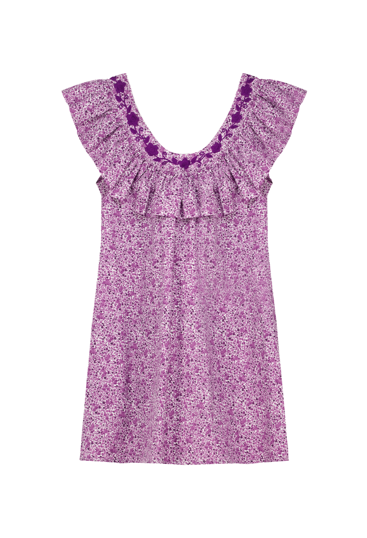 Andrea Flores Moradas Short Dress