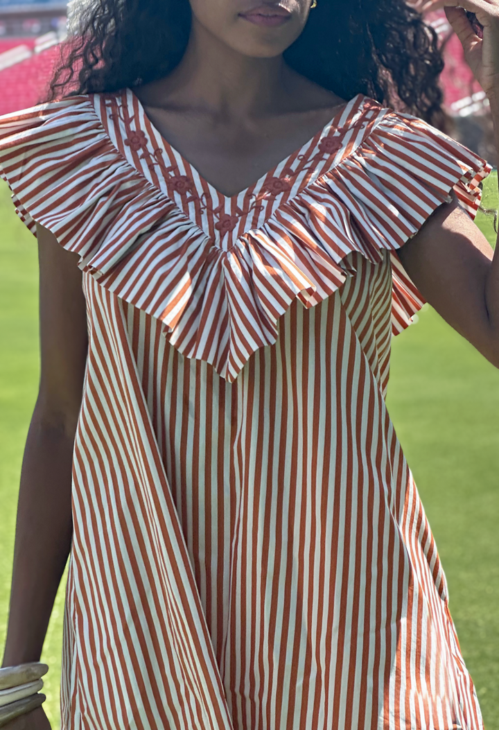 Andrea Short Dress Dress Andrea Burnt Orange Short Dress Andrea Burnt Orange Short Dress
