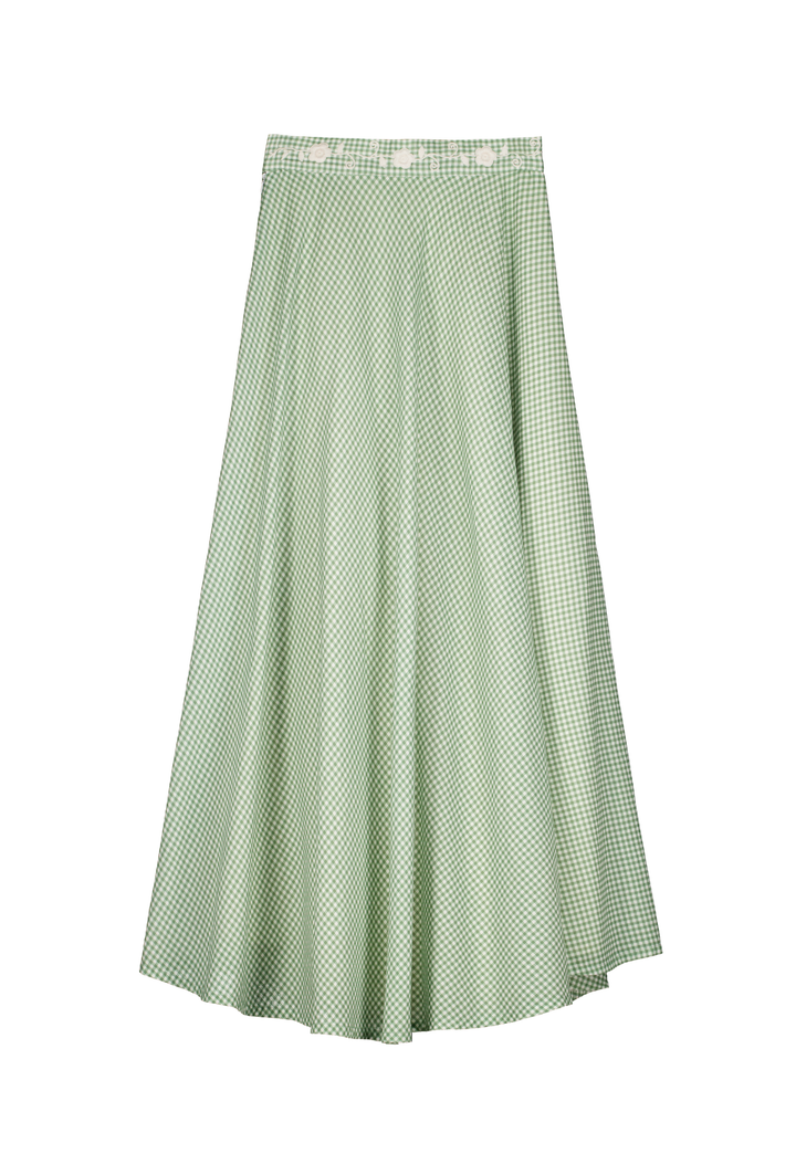 Lupita Verde Gingham Skirt