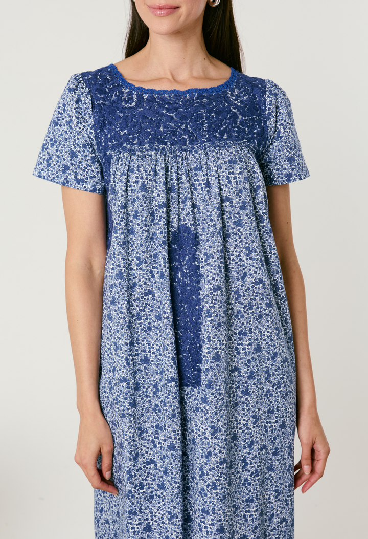 Liliana Floral Azul Midi Dress