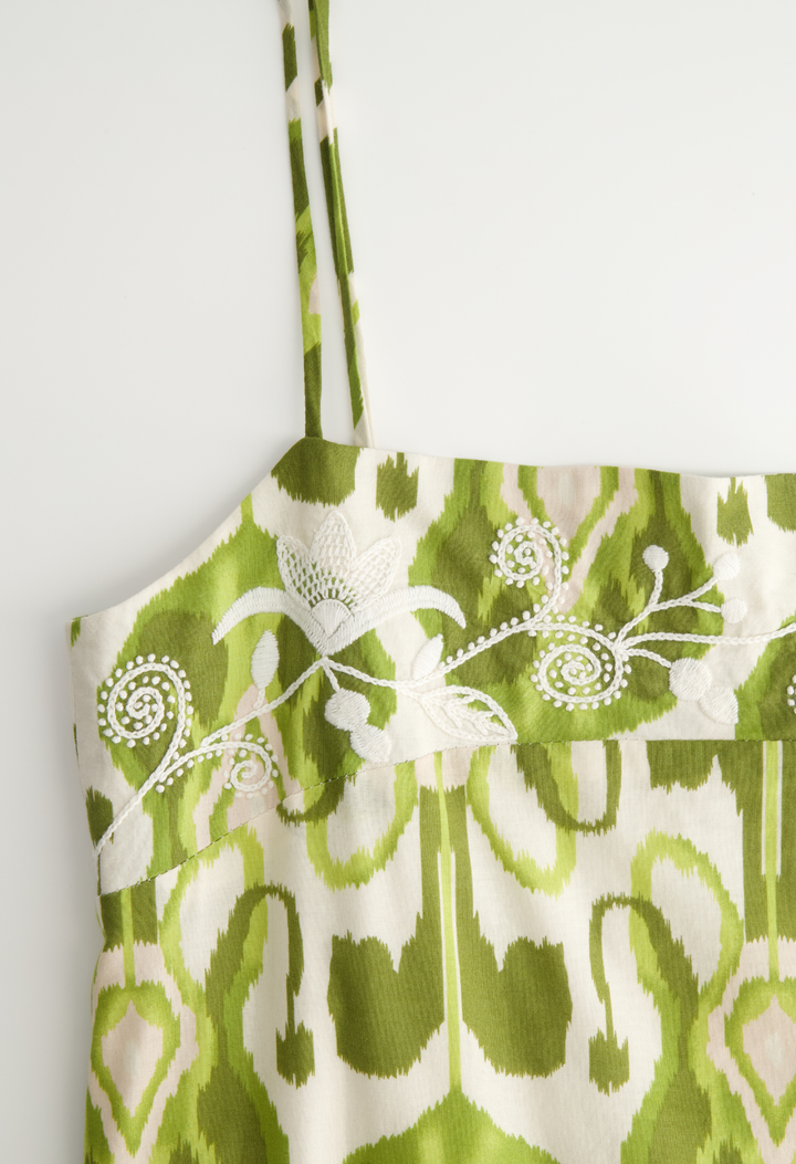 Luna Long Dress Dress Luna Green Fiesta Print Long Dress Luna Green Fiesta Print Long Dress