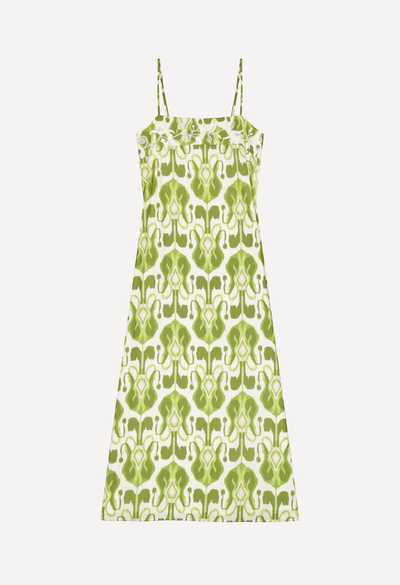 Luna Long Dress Dress Luna Green Fiesta Print Long Dress Luna Green Fiesta Print Long Dress