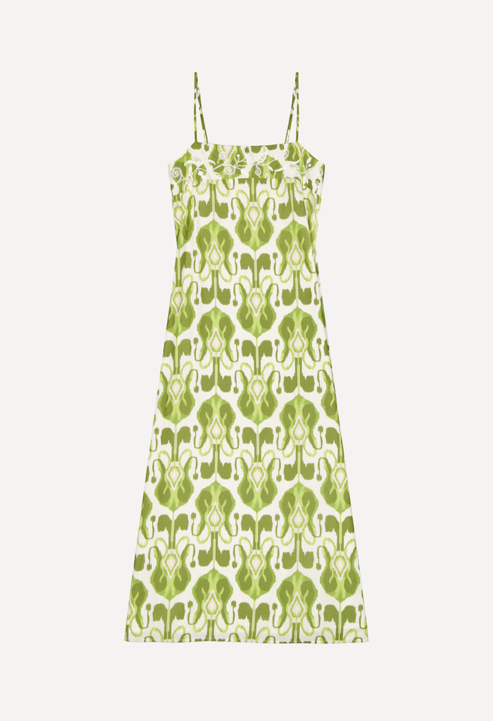Luna Long Dress Dress Luna Green Fiesta Print Long Dress Luna Green Fiesta Print Long Dress