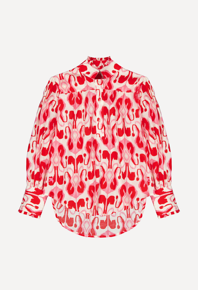 Paloma Blouse Blouse Paloma Long Sleeve Red Fiesta Print Blouse Paloma Long Sleeve Red Fiesta Print Blouse