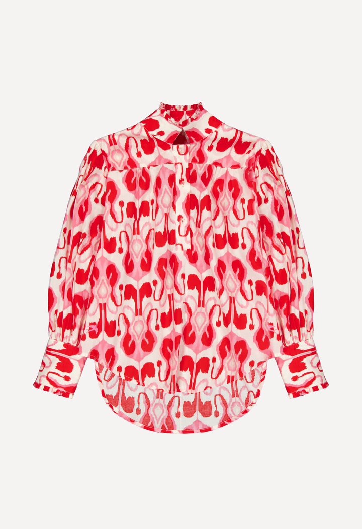 Paloma Blouse Blouse Paloma Long Sleeve Red Fiesta Print Blouse Paloma Long Sleeve Red Fiesta Print Blouse