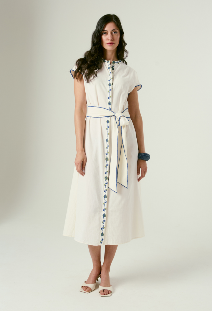 Valeria Blanca Midi Dress