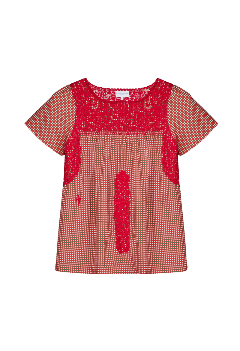 Liliana Red Gingham Blouse