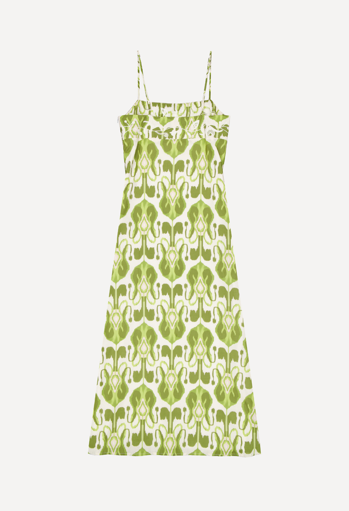 Luna Long Dress Dress Luna Green Fiesta Print Long Dress Luna Green Fiesta Print Long Dress