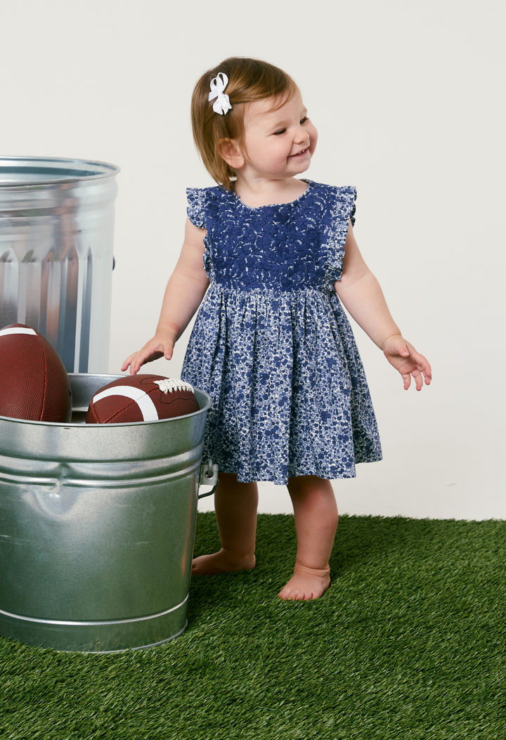 Ines Floral Azul Girl's Dress