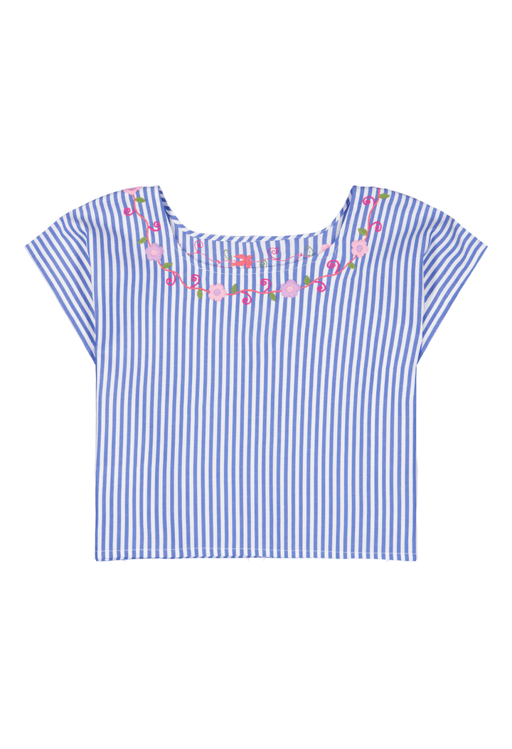 Montse Blue Stripe Blouse