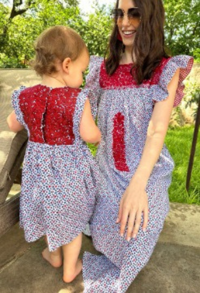 Ines Floral y Roja Girls Dress