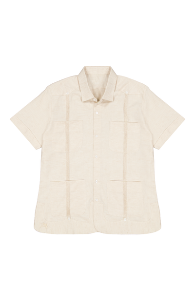 Classic Round Edge Guayabera Men's Guayabera Classic Men's Khaki Round Edge Guayabera Classic Men's Khaki Round Edge Guayabera