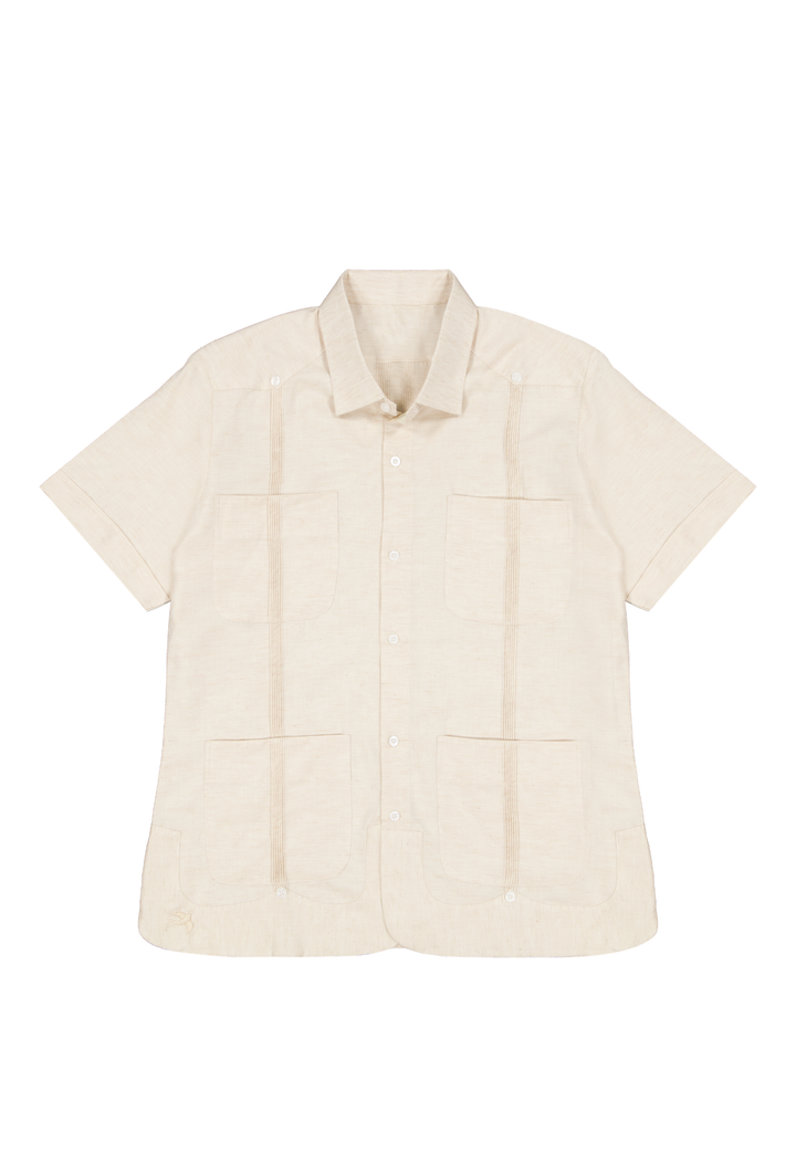 Classic Round Edge Guayabera Men's Guayabera Classic Men's Khaki Round Edge Guayabera Classic Men's Khaki Round Edge Guayabera