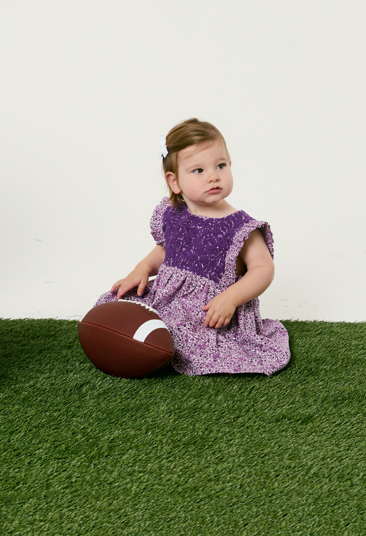 Ines Floral Morado Girl's Dress