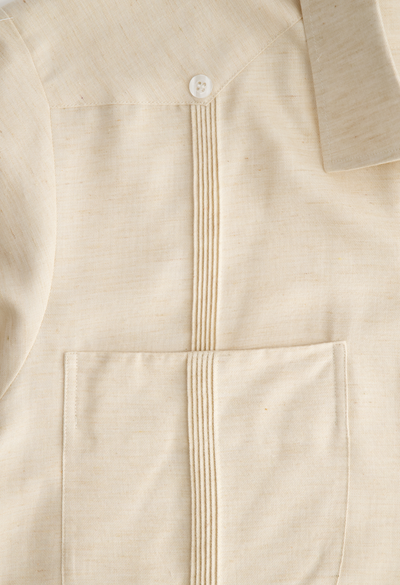 Classic Round Edge Guayabera Men's Guayabera Classic Men's Khaki Round Edge Guayabera Classic Men's Khaki Round Edge Guayabera