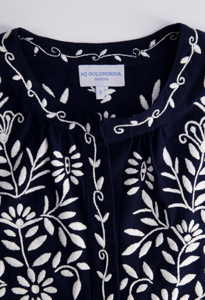 Martina Long Dress Dress Martina Navy and White Midi Dress Martina Navy and White Midi Dress