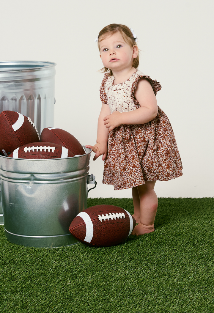 Ines Floral Naranja Girl's Dress