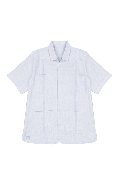 Classic Round Edge Guayabera Men's Guayabera Classic Men's Light Blue Round Edge Guayabera Classic Men's Light Blue Round Edge Guayabera