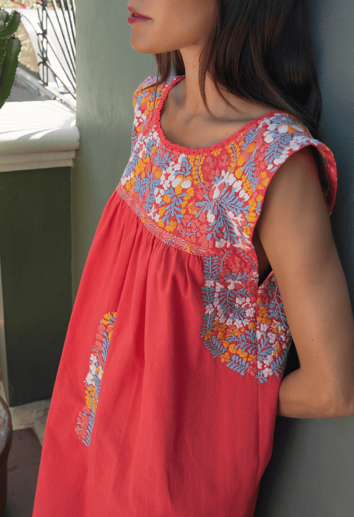 Flores Short Dress Dress Flores Coral Short Dress Flores Coral Short Dress