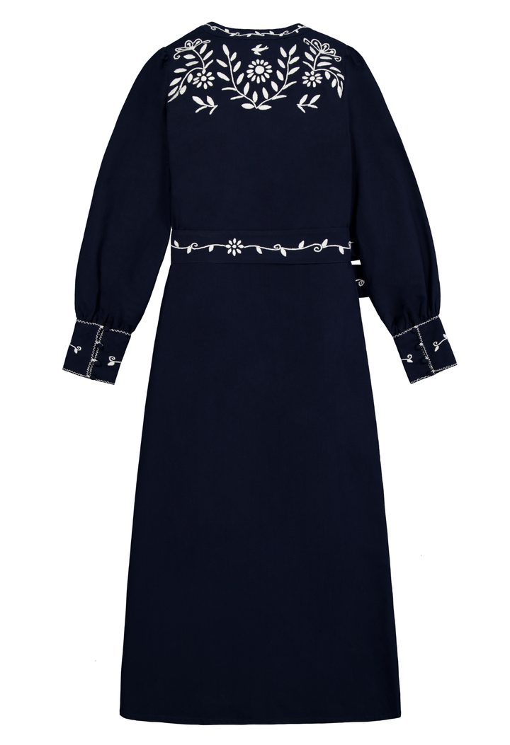 Martina Long Dress Dress Martina Navy and White Midi Dress Martina Navy and White Midi Dress