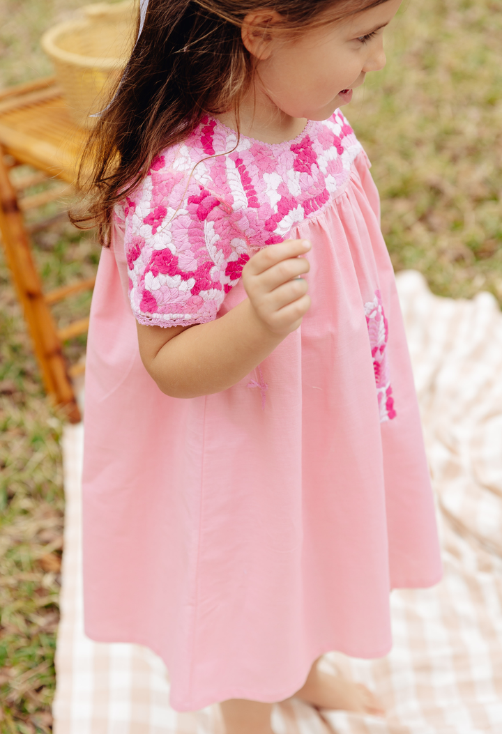 Victoria Girls Dress Childrens Victoria Multi Pink Girl's Dress Victoria Multi Pink Girl's Dress