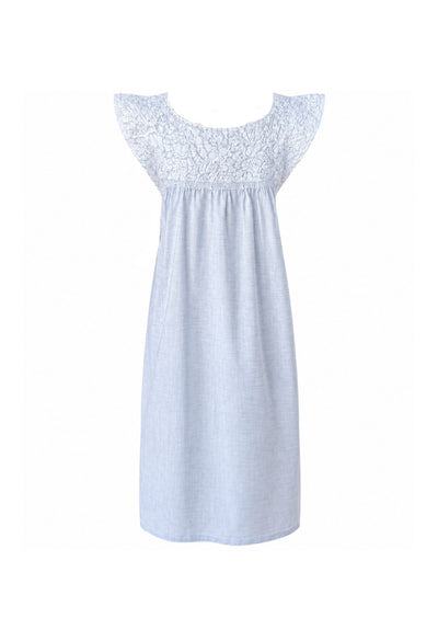 Flores Light Blue Short Dress