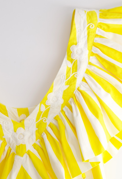 Andrea Short Dress Dress Andrea Wide Stripe Yellow Short Dress Andrea Wide Stripe Yellow Short Dress