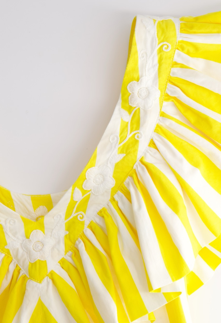 Andrea Short Dress Dress Andrea Wide Stripe Yellow Short Dress Andrea Wide Stripe Yellow Short Dress