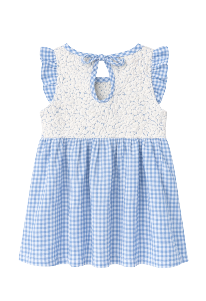 Lolita Girls Dress Childrens Lolita Blue Gingham Girl's Dress Lolita Blue Gingham Girl's Dress