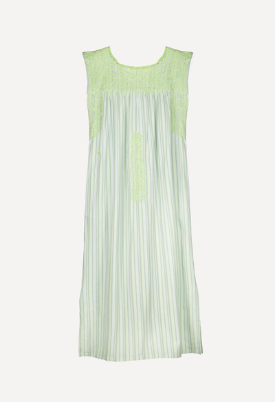 Flores Midi Dress Dress Flores Green and Blue Stripe Midi Dress Flores Green & Blue Stripe Midi Dress | Mi Golondrina