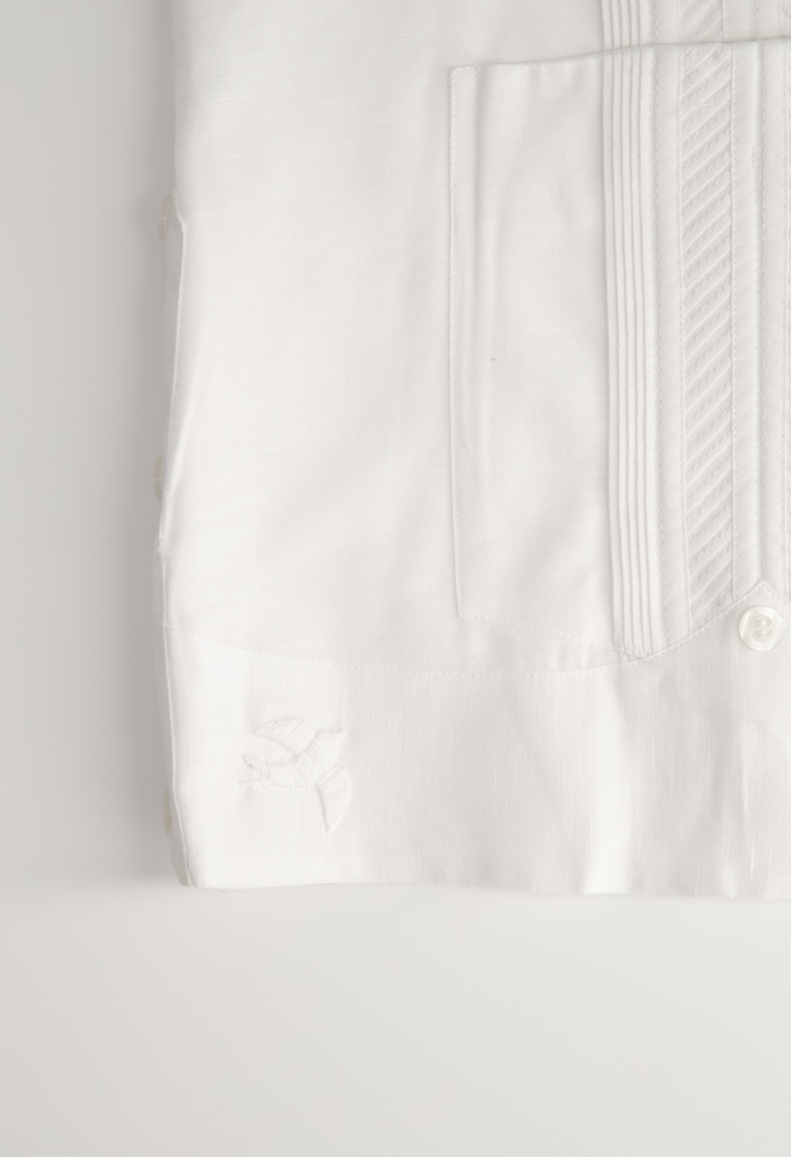 Plumilla Long Sleeve Guayabera Men's Guayabera Plumilla Men's White Long Sleeve Guayabera Plumilla Men's White Long Sleeve Guayabera