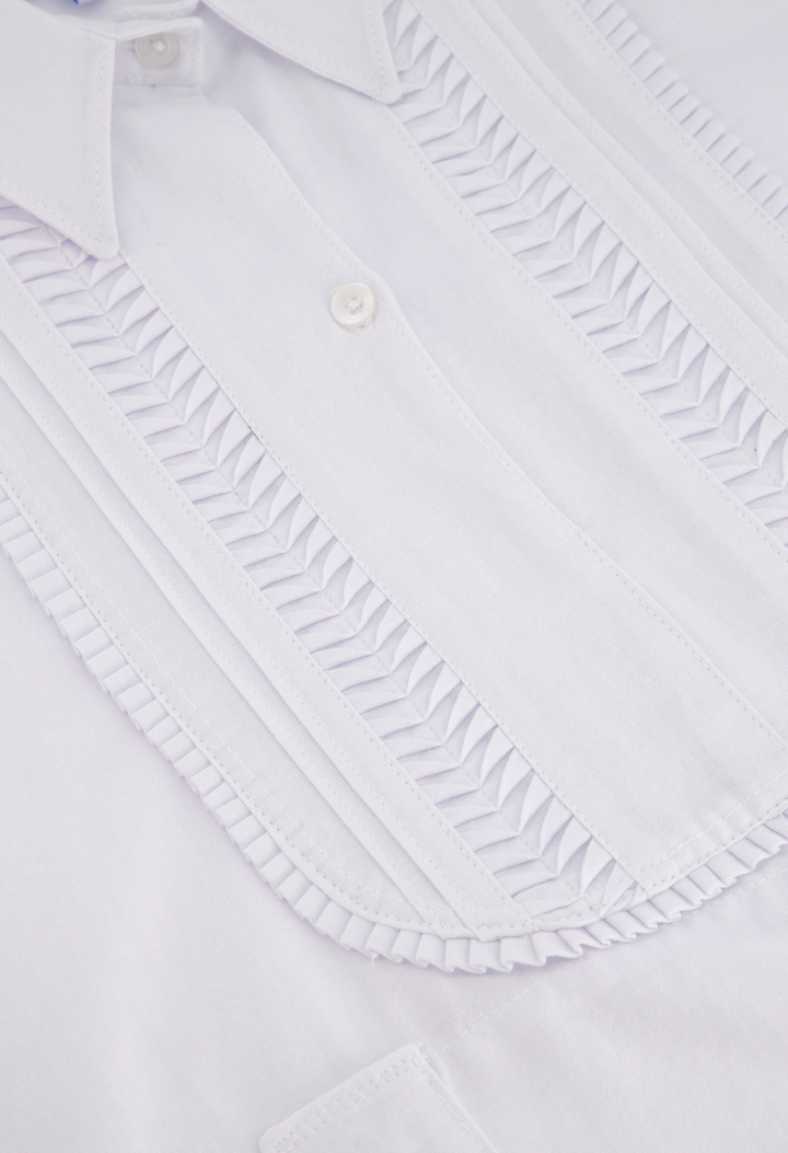 Tuxedo Blanca Blouse