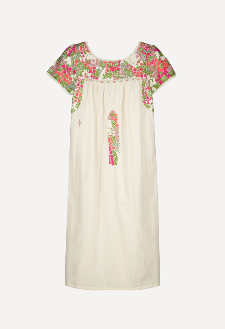 Liliana Midi Dress Dress Liliana Cream Primavera Embroidered Sleeve Midi Dress Liliana Cream Primavera Midi Dress | Mi Golondrina