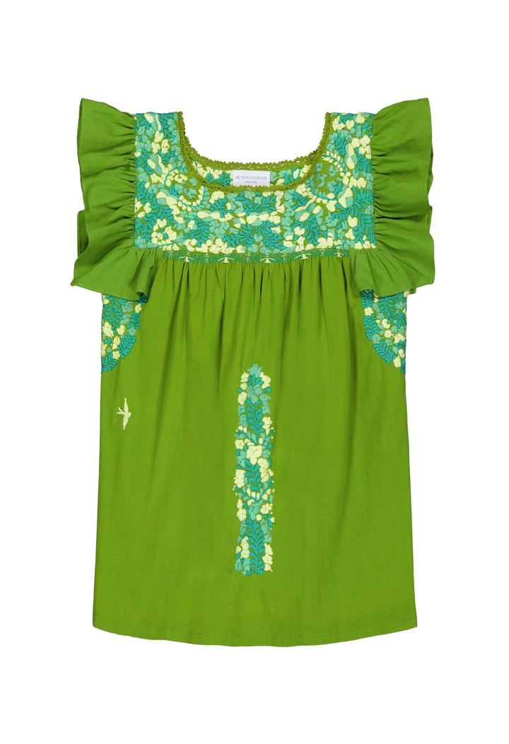 Soledad Blouse Blouse Soledad Green and Turquoise Blouse Soledad Green and Turquoise Blouse