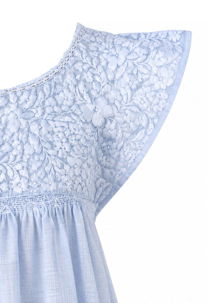 Flores Short Dress Dress Flores Light Blue Short Dress Flores Light Blue Short Dress