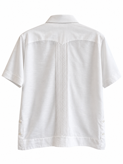 Plumilla Short Sleeve Guayabera Men's Guayabera Plumilla Men's White Short Sleeve Guayabera Plumilla Men's White Short Sleeve Guayabera