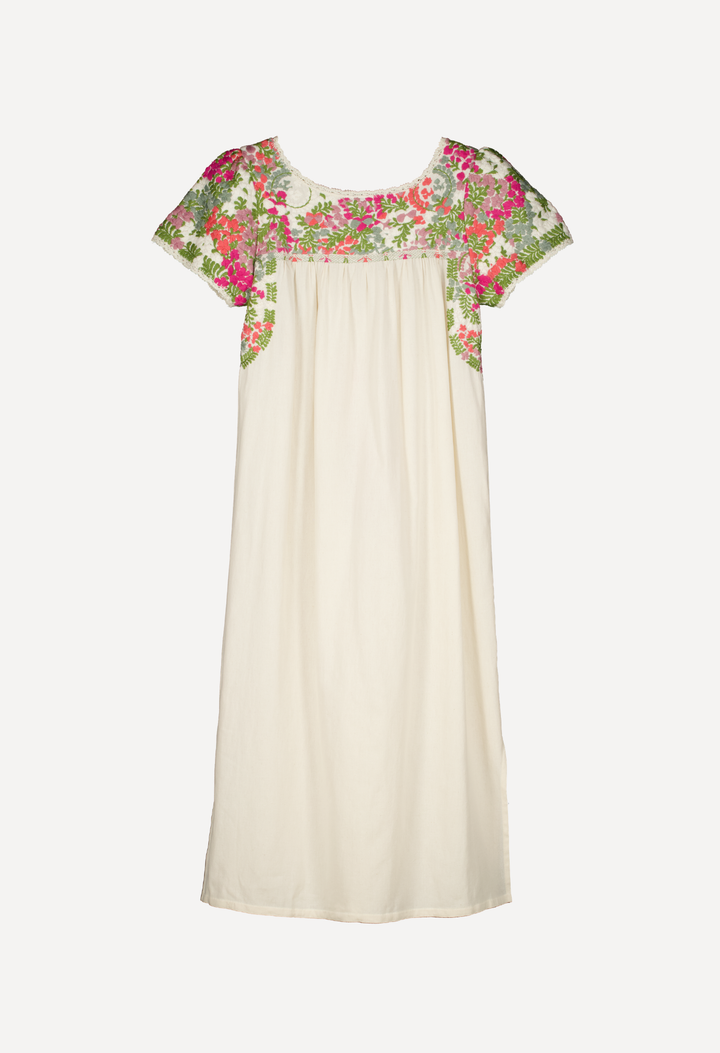 Liliana Midi Dress Dress Liliana Cream Primavera Embroidered Sleeve Midi Dress Liliana Cream Primavera Midi Dress | Mi Golondrina