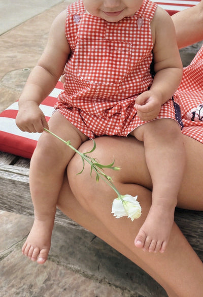 Carlito Boys Overalls Childrens Carlito Red Gingham Fourth of July Overalls Carlito Red Gingham Fourth of July Overalls