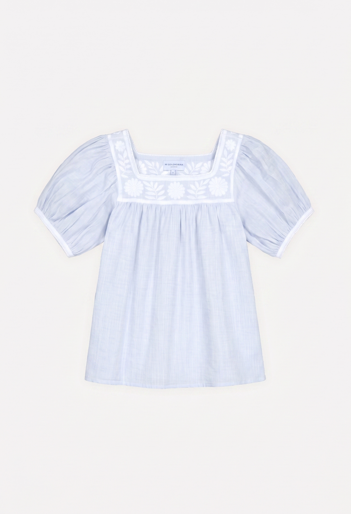 Maria Blouse Blouse Maria Light Blue and White Blouse Maria Light Blue and White Blouse