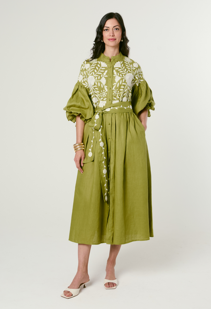 Francisca Verde Midi Dress