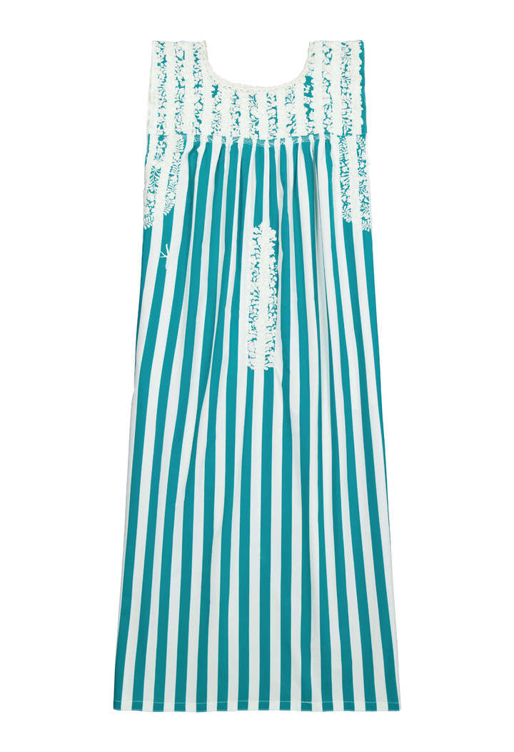 Flores Midi Dress Dress Classic Flores Turquoise Wide Stripe Midi Dress Classic Flores Turquoise Wide Stripe Midi Dress